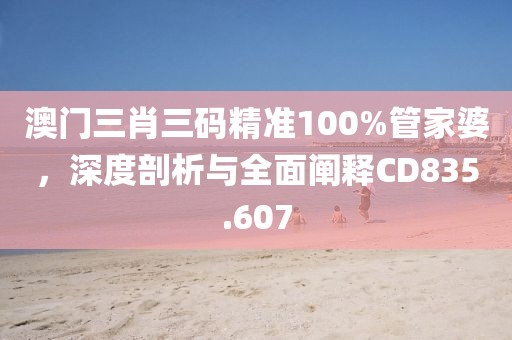 澳门三肖三码精准100%管家婆，深度剖析与全面阐释CD835.607