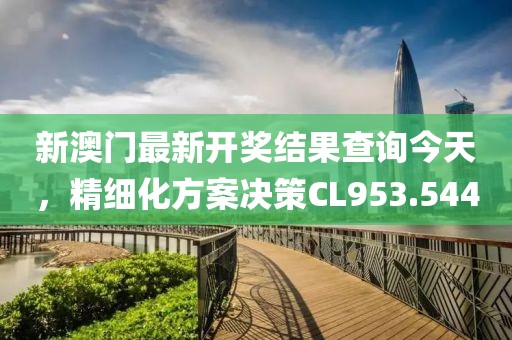 新澳门最新开奖结果查询今天，精细化方案决策CL953.544
