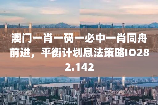 澳门一肖一码一必中一肖同舟前进，平衡计划息法策略IO282.142