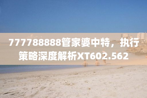 777788888管家婆中特，执行策略深度解析XT602.562