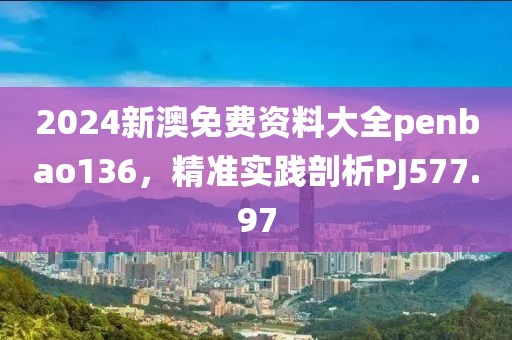 2024新澳免费资料大全penbao136，精准实践剖析PJ577.97