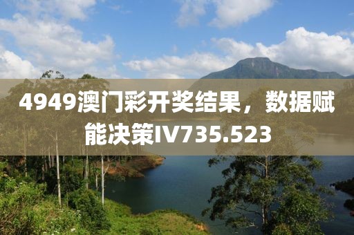 4949澳门彩开奖结果，数据赋能决策IV735.523