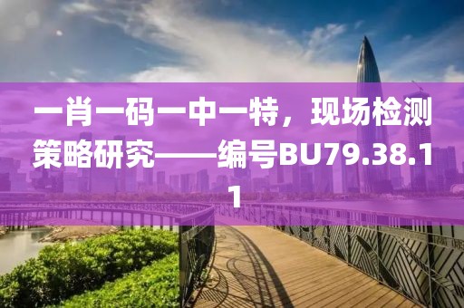 一肖一码一中一特，现场检测策略研究——编号BU79.38.11