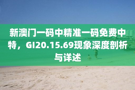 新澳门一码中精准一码免费中特，GI20.15.69现象深度剖析与详述