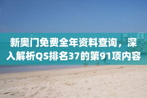 新奥门免费全年资料查询，深入解析QS排名37的第91项内容