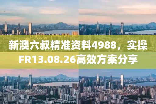 新澳六叔精准资料4988，实操FR13.08.26高效方案分享