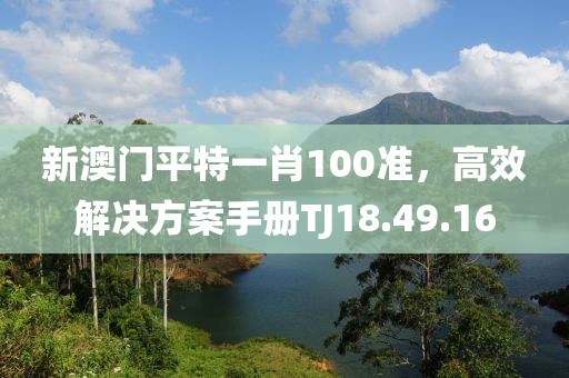 新澳门平特一肖100准，高效解决方案手册TJ18.49.16