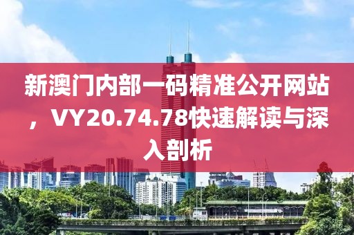 新澳门内部一码精准公开网站，VY20.74.78快速解读与深入剖析