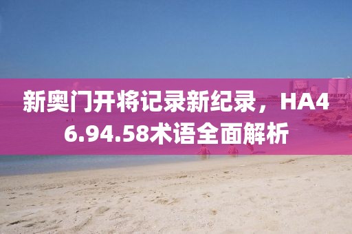新奥门开将记录新纪录，HA46.94.58术语全面解析