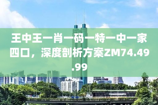 王中王一肖一码一特一中一家四口，深度剖析方案ZM74.49.99