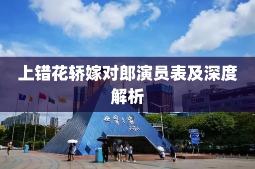 上错花轿嫁对郎演员表及深度解析