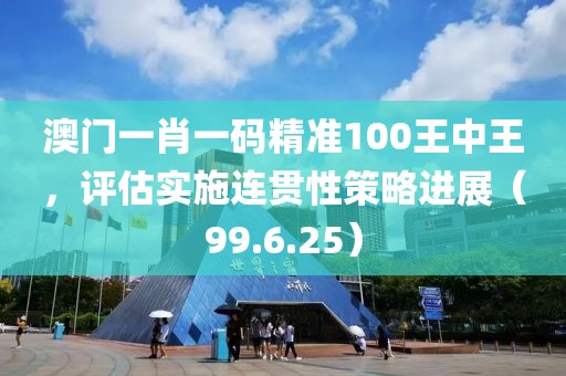 澳门一肖一码精准100王中王，评估实施连贯性策略进展（99.6.25）