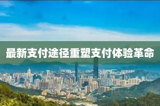 最新支付途径重塑支付体验革命
