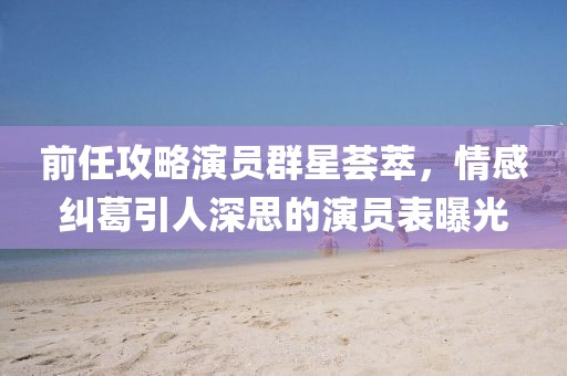 前任攻略演员群星荟萃，情感纠葛引人深思的演员表曝光