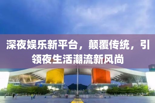 深夜娱乐新平台，颠覆传统，引领夜生活潮流新风尚